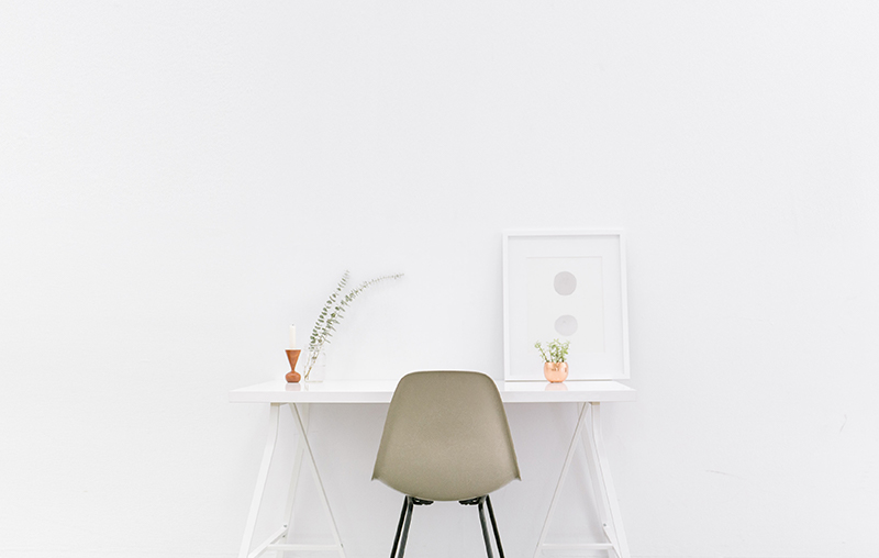desk and chair